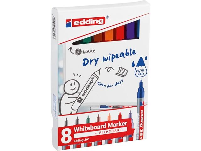 Whiteboardmarker edding 361 rond 1mm assorti