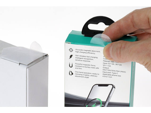 Etiket Rillprint 25mm op rol transparant 500st