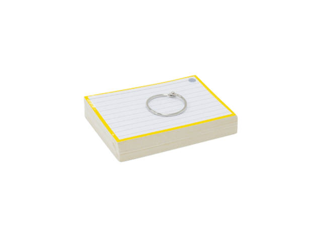 Flashcards A7 Geel incl. clipring