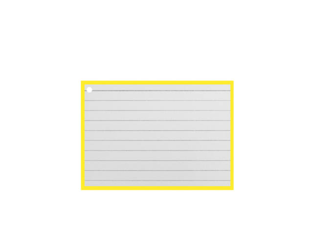 Flashcards A7 Geel incl. clipring