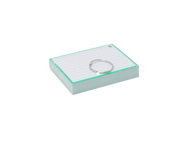Flashcards A7 Groen incl. clipring