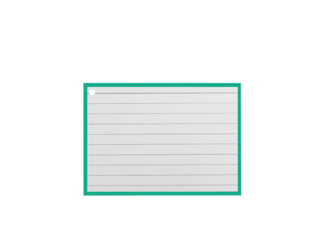 Flashcards A7 Groen incl. clipring
