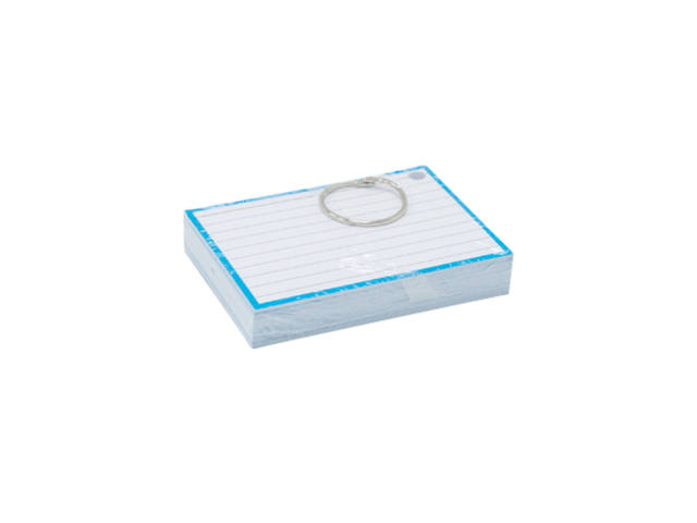 Flashcards A7 Blauw incl. clipring