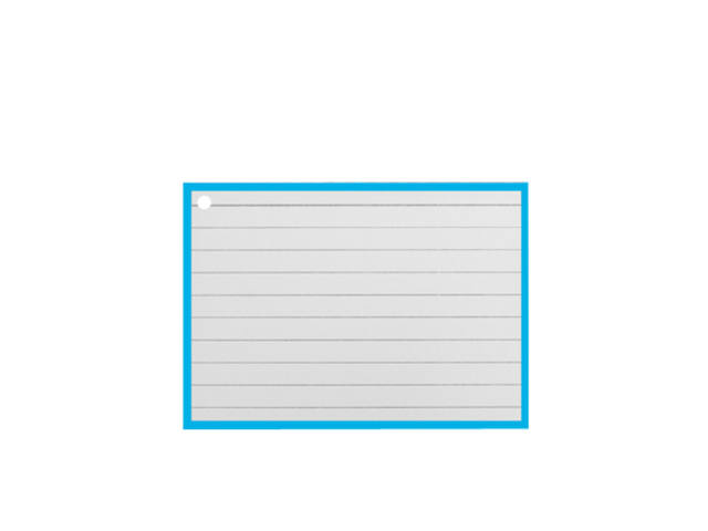 Flashcards A7 Blauw incl. clipring