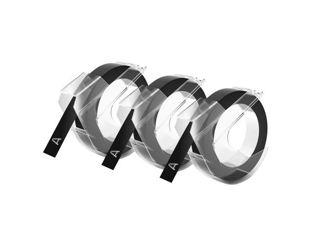 Relieftape Dymo embossing plastic 9mm wit