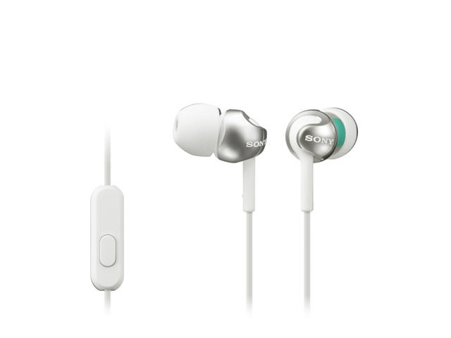Oortelefoon Sony in-ear EX110 9mm wit