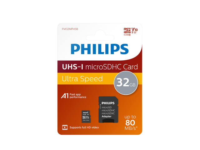 Geheugenkaart Philips Ultra Speed MicroSDHC 32GB