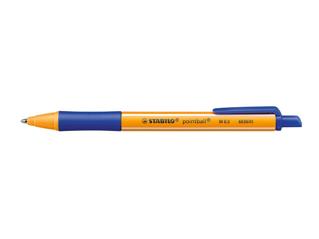 Balpen STABILO pointball 6030/41 M 2st blauw