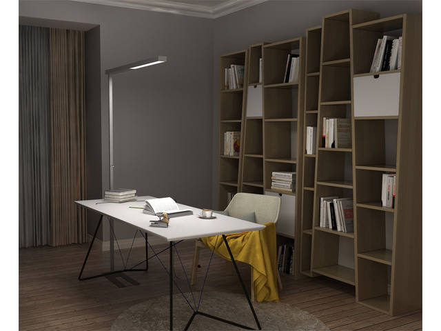 Vloerlamp Unilux Stratus led grijs