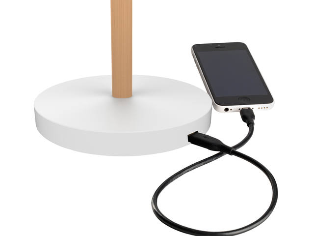 Bureaulamp Unilux Vicky led hout wit