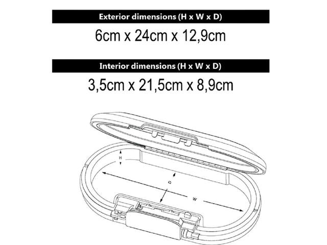Kluis Safe space combinatieslot en kabel grijs