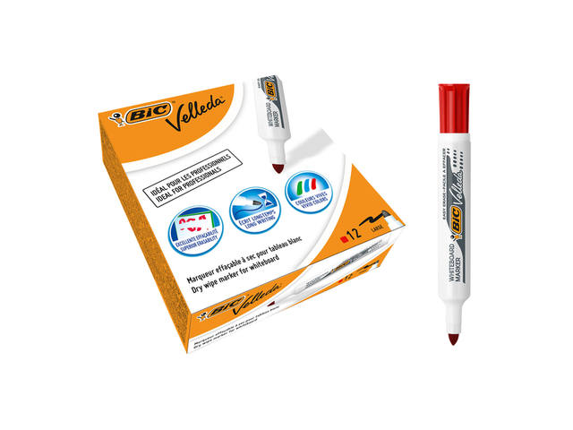 Whiteboardmarker Bic 1711 rond L rood