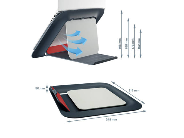 Leitz Ergo Cosy Laptopstandaard grijs