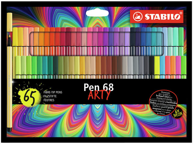 Viltstift STABILO Pen 68/65 Arty M 65st assorti