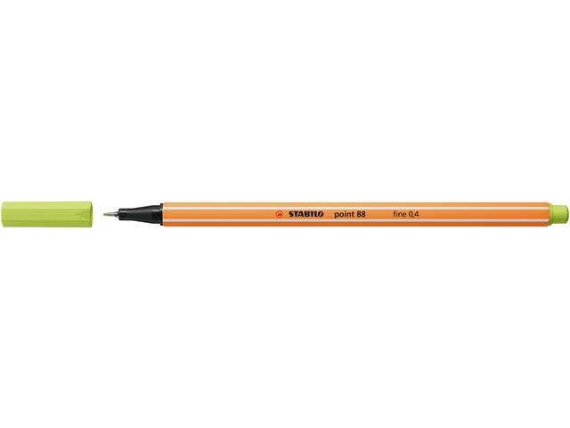 Fineliner STABILO point 88/14 F vleugje limoen