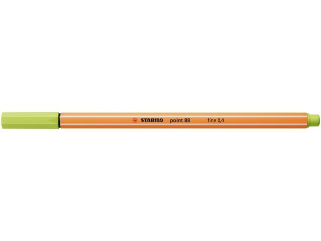 Fineliner STABILO point 88/14 F vleugje limoen