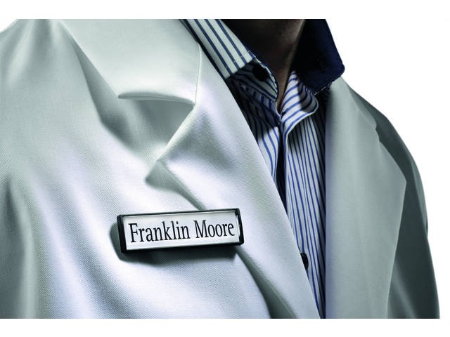 Badge Durable clip card met magneet 17x67mm
