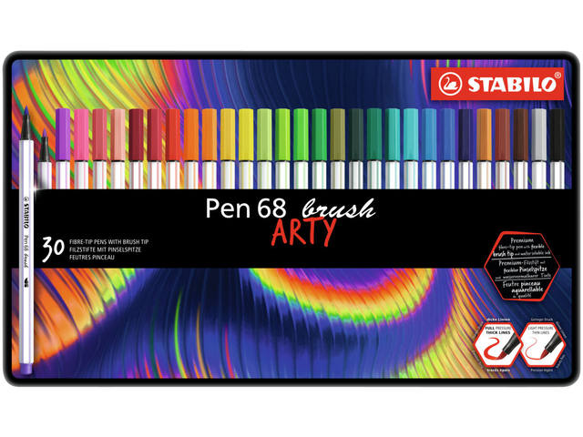 Brushstift STABILO Pen 68/30 Arty ass blik 30st