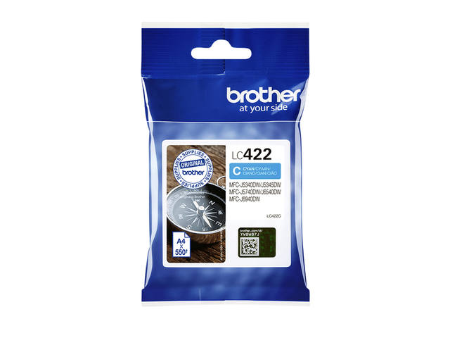 Inktcartridge Brother LC-422C blauw