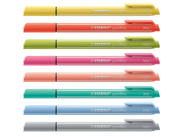 Viltstift STABILO pointMax 488/8 M pastel 8st ass