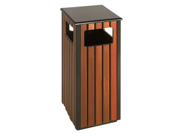 Afvalbak Vepa Bins voor buiten 36l zwart/houtlook