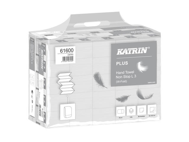 Handdoek Katrin Plus 3laags 203x320mm wit