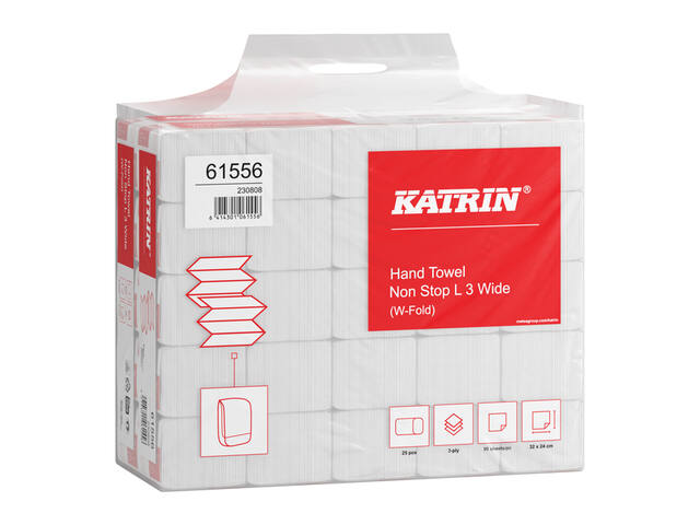 Handdoek Katrin 3laags 240x320mm 25x90 vel wit
