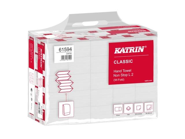 Handdoek Katrin 2laags 203x320mm 25x120 vel wit