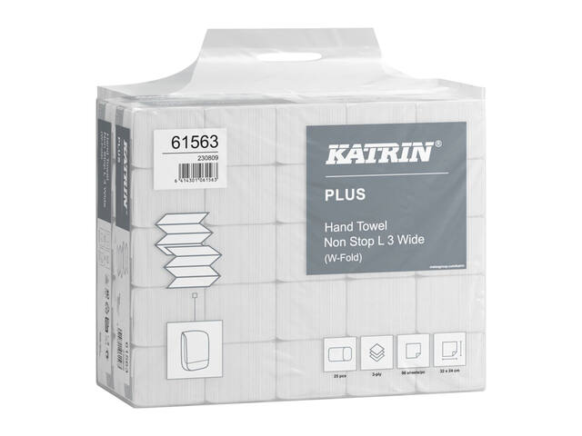 Handdoek Katrin Plus 3laags 240x320mm wit