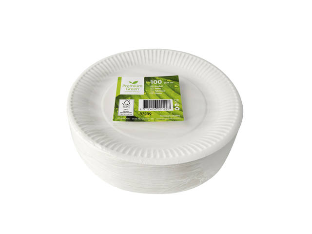 Bord IEZZY D 230mm karton wit