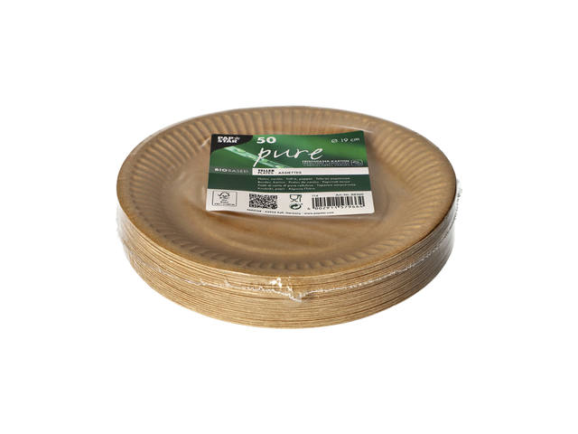 Bord Papstar 190 mm karton bruin