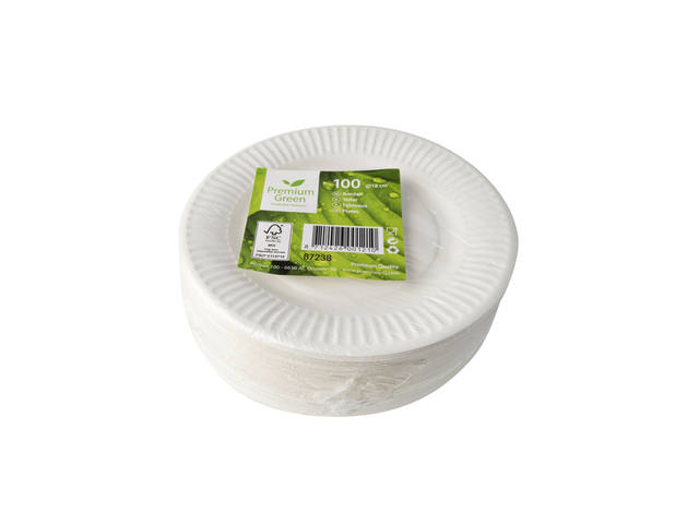 Bord IEZZY D 180mm karton wit