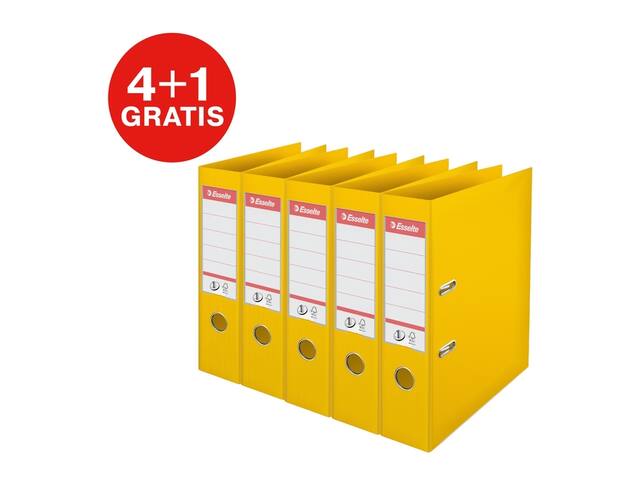 Ordner Esselte No 1 Power PP 75mm geel 5 stuks