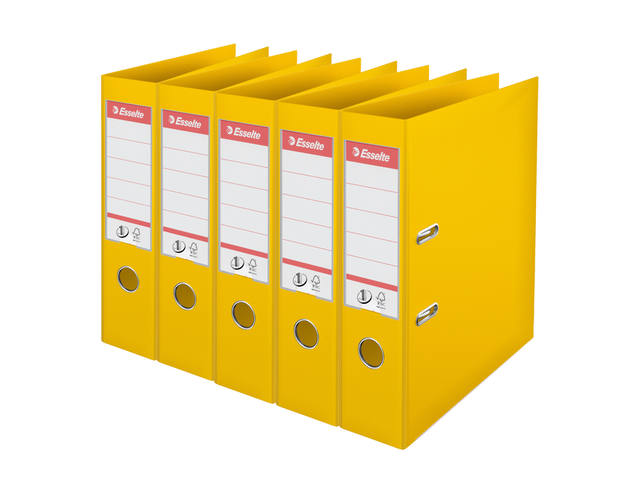 Ordner Esselte No 1 Power PP 75mm geel 5 stuks