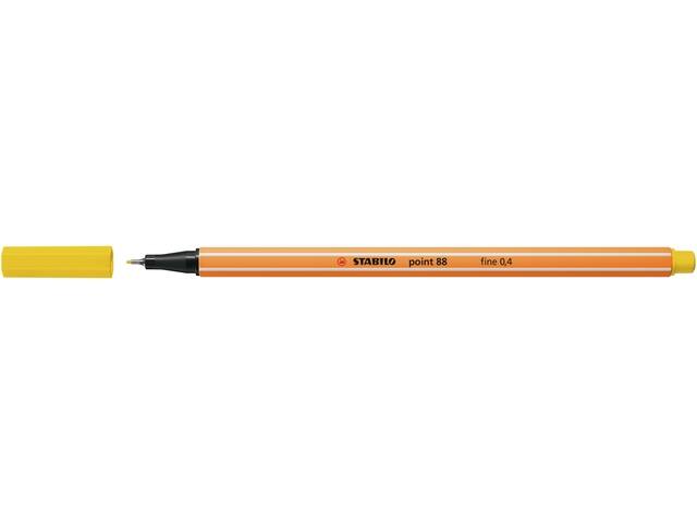 Fineliner STABILO point 88/24 F citroengeel