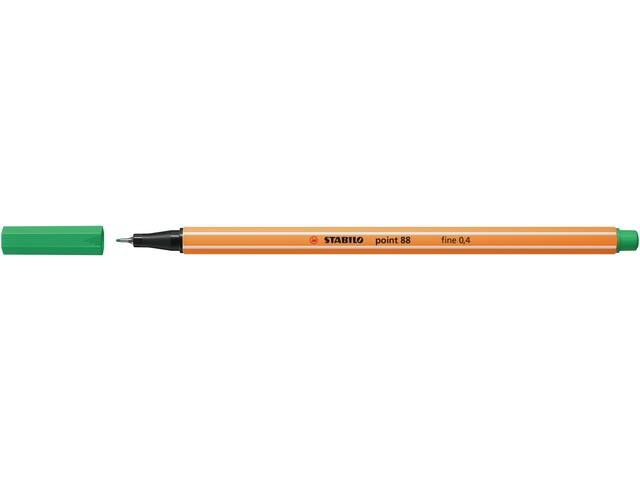 Fineliner STABILO point 88/16 F licht smaragdgroen