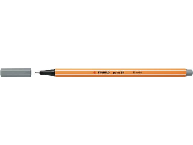 Fineliner STABILO point 88/95 F middelkoud grijs