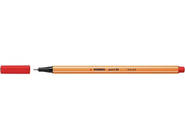 Fineliner STABILO point 88 F lichtrood