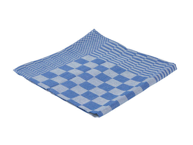 Theedoek blok marine Ca 65x65cm blauw
