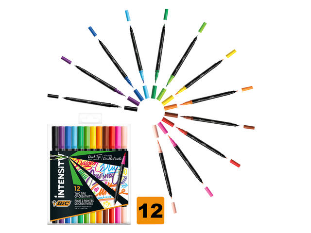 Kleurstift Bic Intensity dual-tip assorti