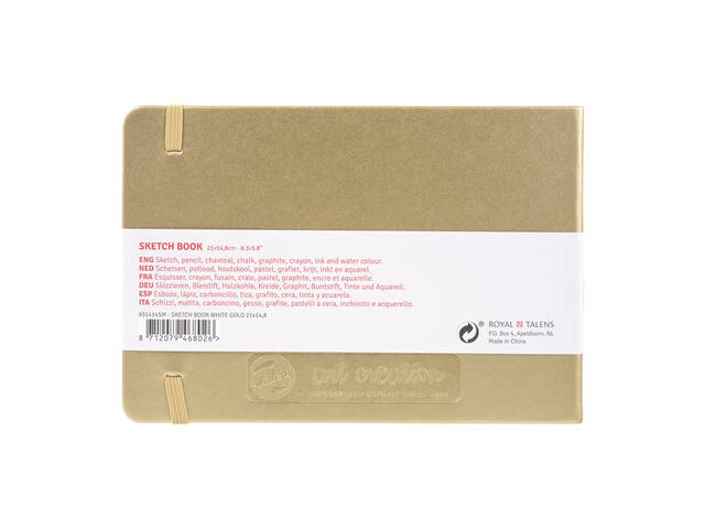 Schetsboek Talens Art Creation 210x150mm witgoud