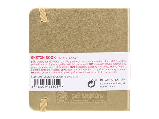 Schetsboek Talens Art Creation 120x120mm witgoud