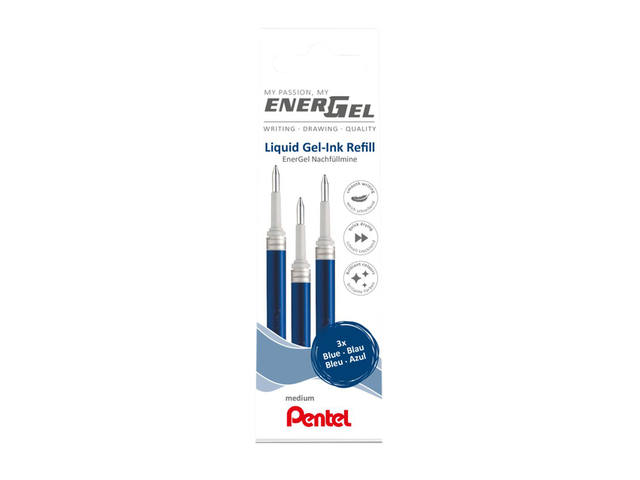 Gelschrijvervulling Pentel LR7 Energel M 3st blauw