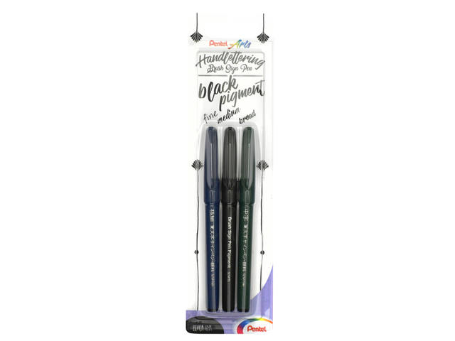 Brushpen Pentel XSESP15 zwart