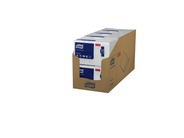 Lunchservet Tork Universal vierdevouw wit
