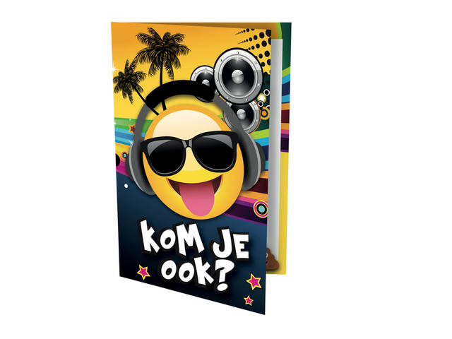 Uitnodiging Tropical DJ 17x14.2cm