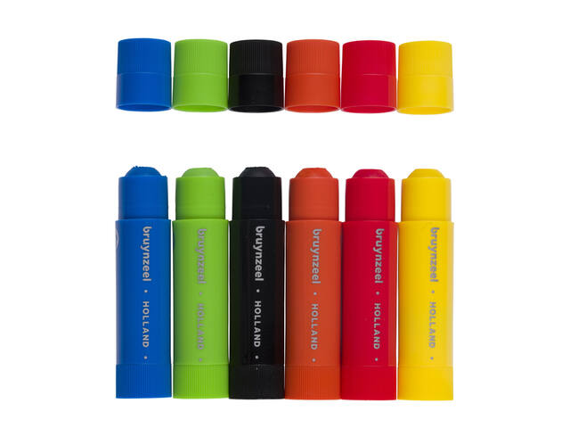 Verfstift Bruynzeel Kids 6st ass basis
