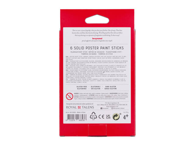 Verfstift Bruynzeel Kids 6st ass basis