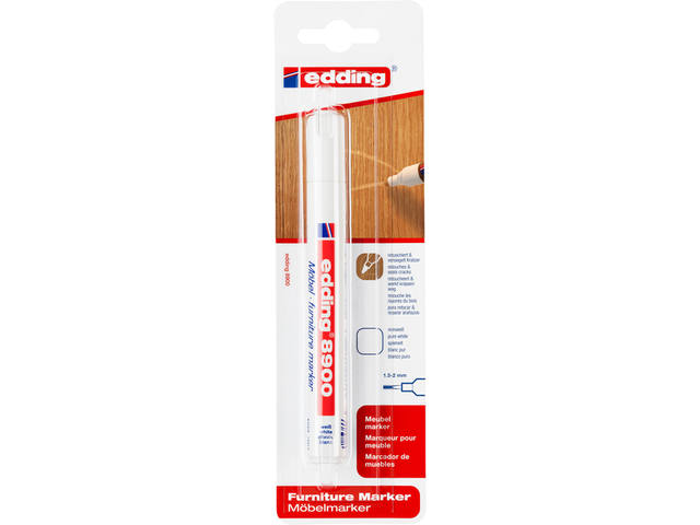 Viltstift edding 8900 meubel rond 1.5-2mm spierwit