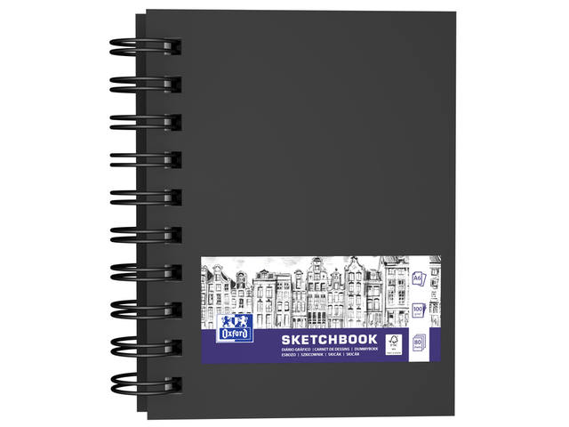 Schetsboek Oxford A6 80 vel spiraal